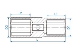 PROMOCJA-NASADKA UDAROWA DWUSTRONNA 1/2" 21mm / 22mm x 77mm, 6-kąt King Tony 49152122M