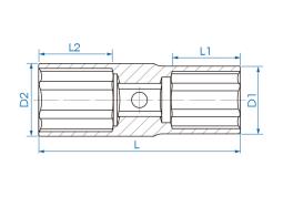 PROMOCJA - NASADKA UDAROWA DWUSTRONNA 1/2" 21mm / 22mm x 77mm, 6-kąt King Tony 49152122M