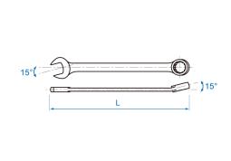 PROMOCJA-KLUCZ PŁASKO-OCZKOWY CALOWY 1-5/8" King Tony 5071-52