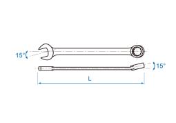 KLUCZ PŁASKO-OCZKOWY CALOWY 1-5/8" King Tony 5071-52