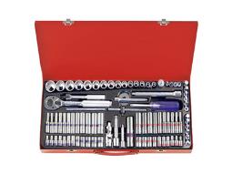 ZESTAW NASADEK 1/4 +3/8" 91cz.4-22mm + CALOWE 5/32-1/2" 6/12-kąt. Z GRZECHOTKĄ I AKCESORIAMI, KASETA King Tony 5092CR