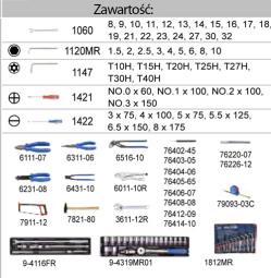 SKRZYNKA ROZCIĄGANA 87402 Z ZESTAWEM NARZĘDZI 103cz. King Tony 902-103MR