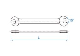 KLUCZ PŁASKI CALOWY 1/2" x 9/16" King Tony 59001618