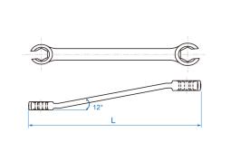 KLUCZ DO PRZEWODÓW HAMULCOWYCH CALOWY 1/2" x 9/16" King Tony 59301618