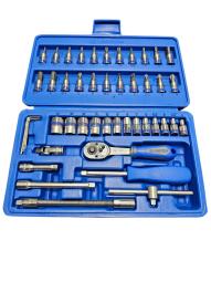 PROMOCJA-ZESTAW NASADEK 1/4" Z AKCESORIAMI, 46 CZ. King Tony ST2346MR01