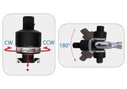 PRZEGUBOWA GRZECHOTKA TELESKOPOWA 3/4" 24 ZĘBY 610mm - 960mm CHROM, UCHWYT GUMOWY  King Tony 6482-24G