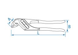 SZCZYPCE NASTAWNE Z PRZYCISKIEM, UCHWYT PVC 266mm King Tony 6518-10C