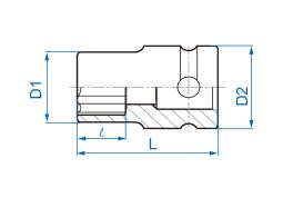 NASADKA KRÓTKA UDAROWA GWIAZDKOWA 3/4" E24 x 50mm King Tony 657524M