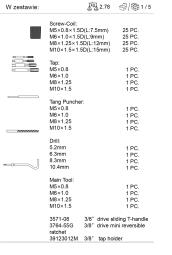 ZESTAW DO NAPRAWY GWINTÓW M5 - M10, Z AKCESORIAMI, 119 SZT. King Tony 11311MQ02