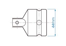 REDUKCJA UDAROWA 3/4"F(OTWÓR)x1/2" M (TRZPIEŃ), Z KULKĄ King Tony 6864P