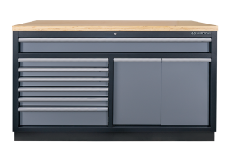 SZAFKA Z 9 SZUFLADAMI SZARA, WYMIARY 1360x465x948mm King Tony 87D11-23A-KG