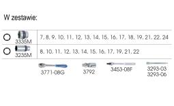 ZESTAW NARZĘDZI 3/8" NASADKI 6-kąt. 7-24 mm 33 cz.  King Tony 3533MRV