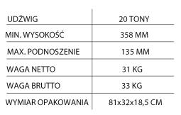 PROMOCJA - ROZPIERAK HYDRAULICZNY, 20 TON - ZESTAW   SchafferTechnik HCFLD05