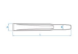 PRZECINAK PROFILOWANY, DO ELEMENTÓW METALOWYCH 24mm x 200mm King Tony 76724-08