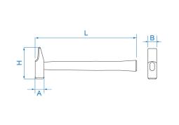 MŁOTEK DO NITOWANIA 1600g 382mm King Tony 7822-50