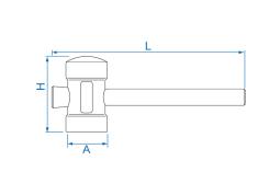 MŁOTEK GUMOWY 821g 79 x 119 x 350mm King Tony 7848-80
