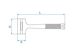 MŁOTEK BEZODRZUTOWY 680g 320mm King Tony 7851-24