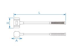 MŁOTEK GUMOWY 1650g 500mm UCHWYT Z WŁÓKNA SZKLANEGO King Tony 7852-23