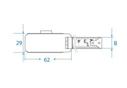 MINI MIARA ZWIJANA METRYCZNA 5M x 19MM Z MAGNESEM King Tony 79095-05M