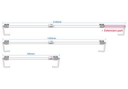 PROMOCJA-REGULOWANY UCHWYT POD MASKĘ DO LATAREK 850-2100mm King Tony 87163