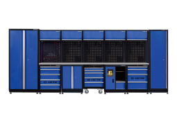 PROMOCJA-ZESTAW MEBLI WARSZTATOWYCH NUMER 21 (NIEBIESKIE), 4915x600x1900mm King Tony 87D21X01SA-KB
