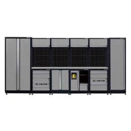 PROMOCJA-ZESTAW MEBLI WARSZTATOWYCH NUMER 22 (SZARE), 4235x600x1900mm King Tony 87D21X02SA-KG