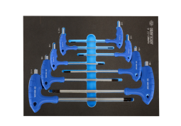 ZESTAW IMBUSÓW Z UCHWYTEM "L" 8szt. HEX / HEX Z KULKĄ 2 - 10mm, WKŁAD Z PIANKI EVA DO WÓZKA King Tony 9-22108MRV