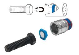 PROMOCJA-ZESTAW WKŁADEK MAGNETYCZNYCH DO NASADEK 8-19MM, 11 CZ. King Tony 91000M