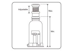 PODNOŚNIK HYDRAULICZNY SŁUPKOWY 10T, ZAKRES 225 - 440MM King Tony 9TY112-10A-B