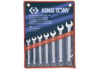 ZESTAW KLUCZY PŁASKO-OCZKOWYCH 7cz. 10 - 19mm, ETUI King Tony 1207MR
