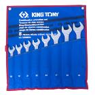 PROMOCJA-ZESTAW KLUCZY PŁASKO-OCZKOWYCH 8cz. 18 - 32mm. ETUI King Tony 1208MRN