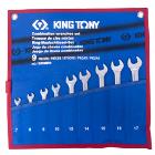 PROMOCJA-ZESTAW KLUCZY PŁASKO-OCZKOWYCH 9cz. 7 - 17mm. ETUI King Tony 1209MRN