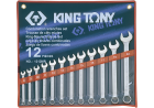 ZESTAW KLUCZY PŁASKO-OCZKOWYCH 12cz. 8 - 22mm, ETUI King Tony 1212MR