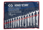 ZESTAW KLUCZY PŁASKO-OCZKOWYCH 14cz. 10 - 32mm, ETUI King Tony 1214MR