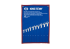 ZESTAW KLUCZY PŁASKO-OCZKOWYCH DŁUGICH 10cz. 10 - 19mm, ETUI King Tony 12A0MRN
