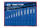 ZESTAW KLUCZY OCZKOWYCH ODGIĘTYCH 75° 12cz. 6 - 32mm, ETUI King Tony 1712MRN01