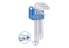 ZESTAW IMBUSÓW  9 szt. ZAOKRĄGLONY TORX  EXTRA DŁUGIE T10 - T50, UCHWYT  PLAST. BLISTER King Tony 204B29PR