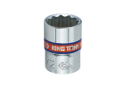 NASADKA KRÓTKA 1/4" 7/16" x 24mm, 12-kąt. Cr-V King Tony 233014S