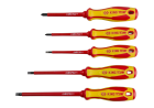 ZESTAW WKRĘTAKÓW IZOLOWANYCH 5 cz. POZIDRIV PZ No.1 x 100, No.2 x 100, PŁASKIE 4 x 100, 5,5 x 125, 6,5 x 150 King Tony 30605MR