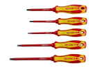 ZESTAW WKRĘTAKÓW IZOLOWANYCH 5cz.KRZYŻAK PH No.1x 100, No.2x100, PŁASKIE 4x100, 5,5x125, 6,5x150 King Tony 30615MR