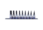 PROMOCJA-ZESTAW NASADEK 3/8 " TORX 5-RAMIENNYCH 9cz. IPR10 - IPR50, SZYNA, King Tony 3149PR8