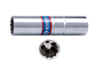 NASADKA DO ŚWIEC 3/8" 18mm x 63mm 12-kąt. WKŁADKA Z METALOWYM KLIPSEM King Tony 367018