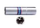 NASADKA DO ŚWIEC 3/8" 18mm x 63mm 6-kąt. WKŁADKA Z METALOWYM KLIPSEM King Tony 367518