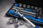ZESTAW NASADEK 1/2" 24cz. KRÓTKIE 6-kąt. 8-32mm, AKCESORIA, WALIZKA King Tony 4524MRV04