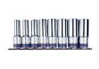 ZESTAW NASADEK 1/2" 8cz. DŁUGIE 12-kąt. 12 - 23mm ZESTAW NA SZYNIE King Tony 4208MR10