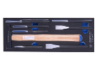 ZESTAW 8cz. PRZECINAKI 17 - 20mm + PUNKTAK 4mm + WYBIJAKI 3 - 6mm + MŁOTEK 7821-30 ,WKŁAD Z PIANKI EVA DO WÓZKA King Tony 9-90118PRV