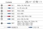 ZESTAW WKRĘTAKÓW 19 cz. RÓŻNE TYPY, WKŁAD DO WÓZKA King Tony 9-31919MR