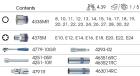 PROMOCJA-ZESTAW NASADEK 1/2" 37cz. KRÓTKIE 6-kąt. 8 - 32mm Z AKCESORIAMI, WKŁAD Z PIANKI EVA DO WÓZKA King Tony 9-4537MRV