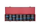 PROMOCJA-ZESTAW NASADEK UDAROWYCH 1" 8cz. DŁUGIE 6-kąt. 24 - 41mm, KASETA King Tony 8409MP