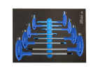 ZESTAW IMBUSÓW Z UCHWYTEM "L" 8szt. HEX / HEX Z KULKĄ 2 - 10mm, WKŁAD Z PIANKI EVA DO WÓZKA King Tony 9-22108MRV